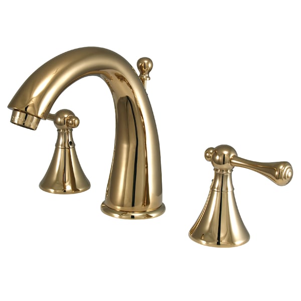 8" Widespread Bathroom Faucet, Polished Brass